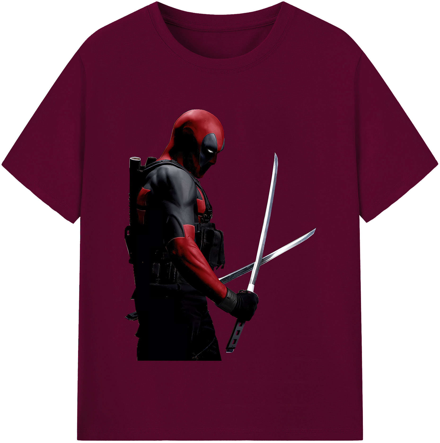 （画像用） Deadpool デッドプール レディースカジュアルプリントTシャツ（綿100％）